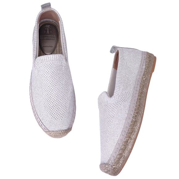 BRUNELLO CUCINELLI NEW Monili Pull Tab Knit Espadrille in Gold Women's 9B - Picture 1 of 11